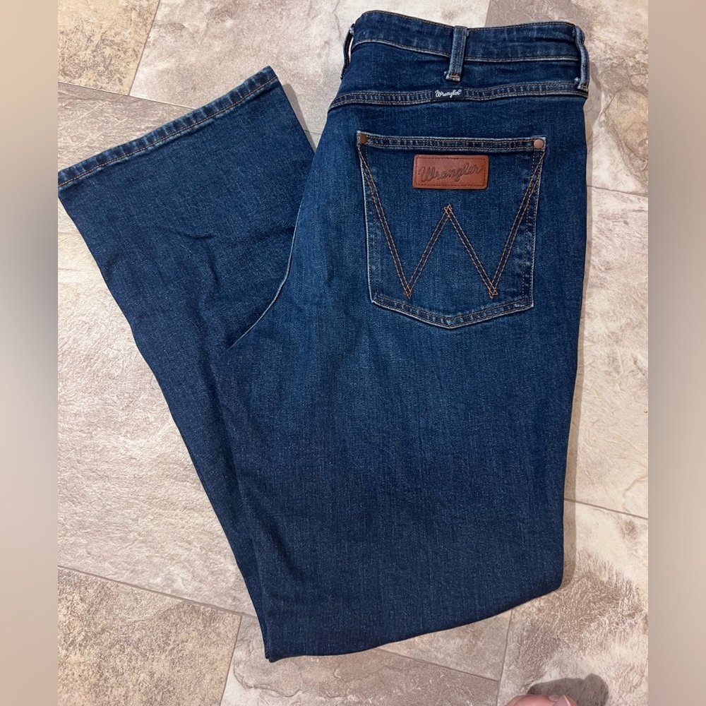 Wrangler Retro High Rise Bootcut Dark Blue Jeans